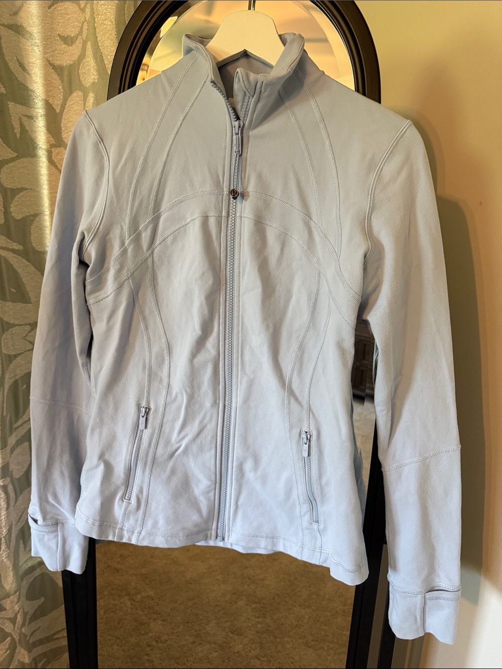 lululemon athletica Light Blue Zip-Up Bomber Jacket